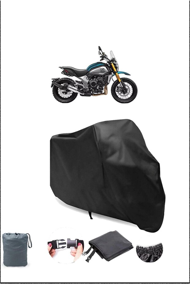 غطاء دراجة نارية أسود CFMOTO 700Cl-X Adv مقاوم للماء