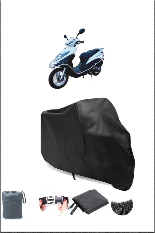 Black Apachi Pusat Waterproof Durable Motorcycle Cover