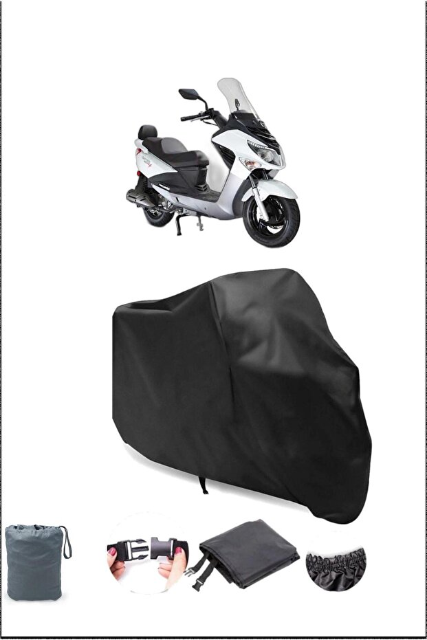 Black Sym Joyride S 200I Abs Waterproof Resistant Motorcycle Cover
