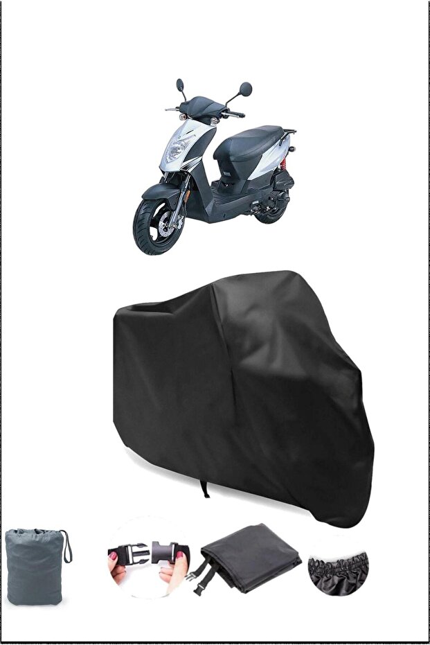Black Kymco Agility 125 Waterproof Durable Motorcycle Cover