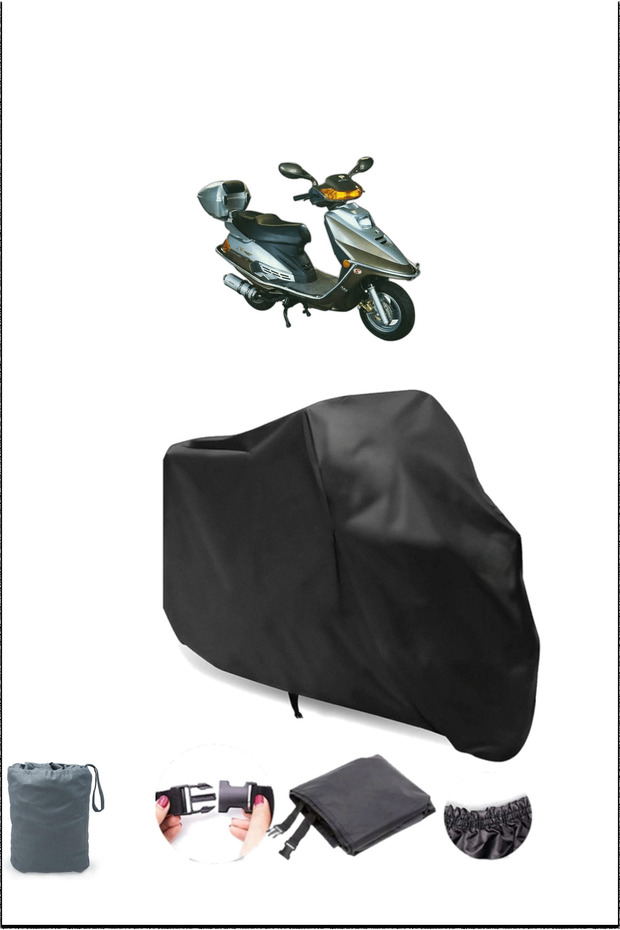 Black Mondial 125 Mt Waterproof Durable Motorcycle Cover