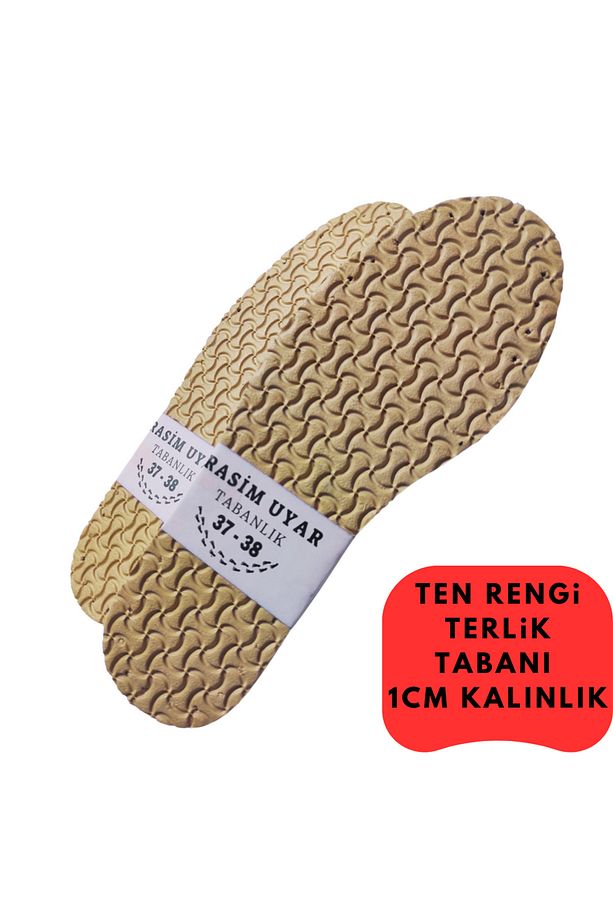 1 ÇİFT PUFF PAPYON DESEN EVA TERLİK-PATİK TABANI -1 CM-  KEÇESİZ TEK KATMANLI - 2