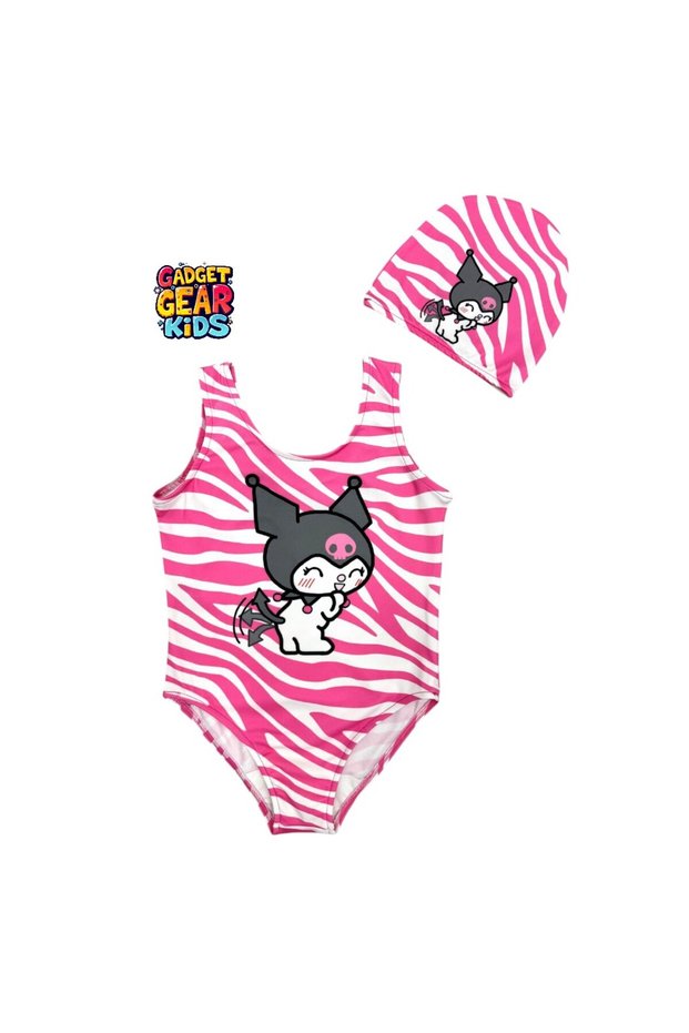 Girl's Swimsuit with Print Detail and Boneli