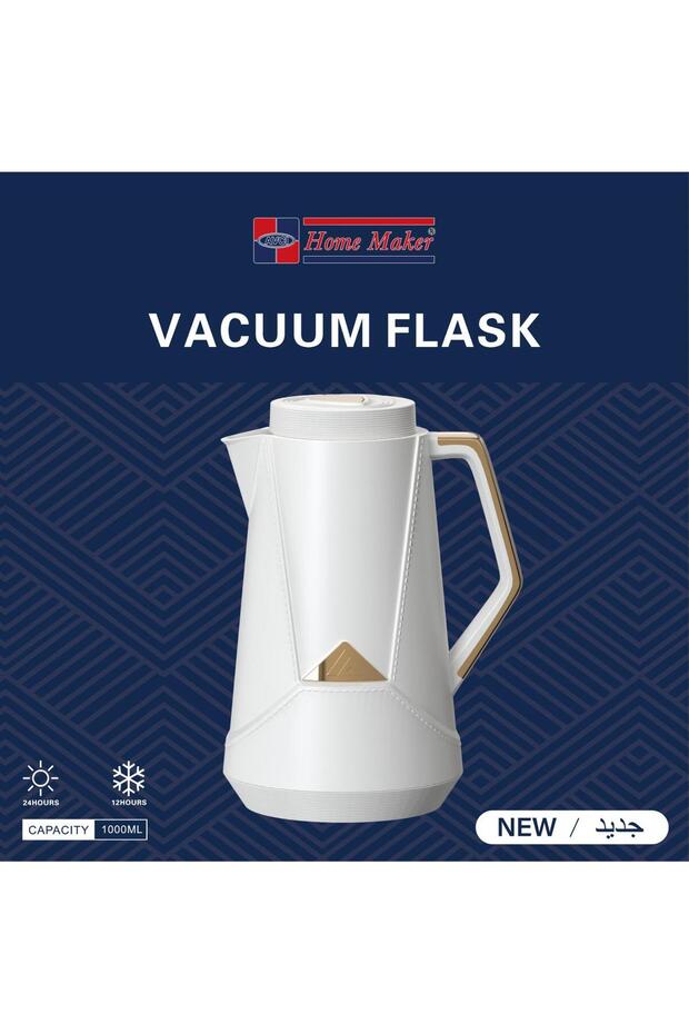 1.0 LITRE VACUUM FLASK - WHITE