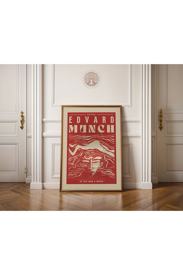 Çerçevesiz  Edvard Munch "In the Man's Brain" Tekli Poster Tasarımı - 3
