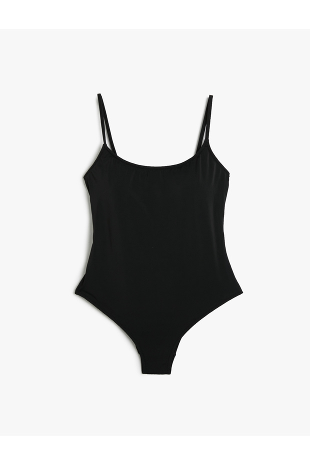 Basic Swimsuit U Collar Thin Straps - 6