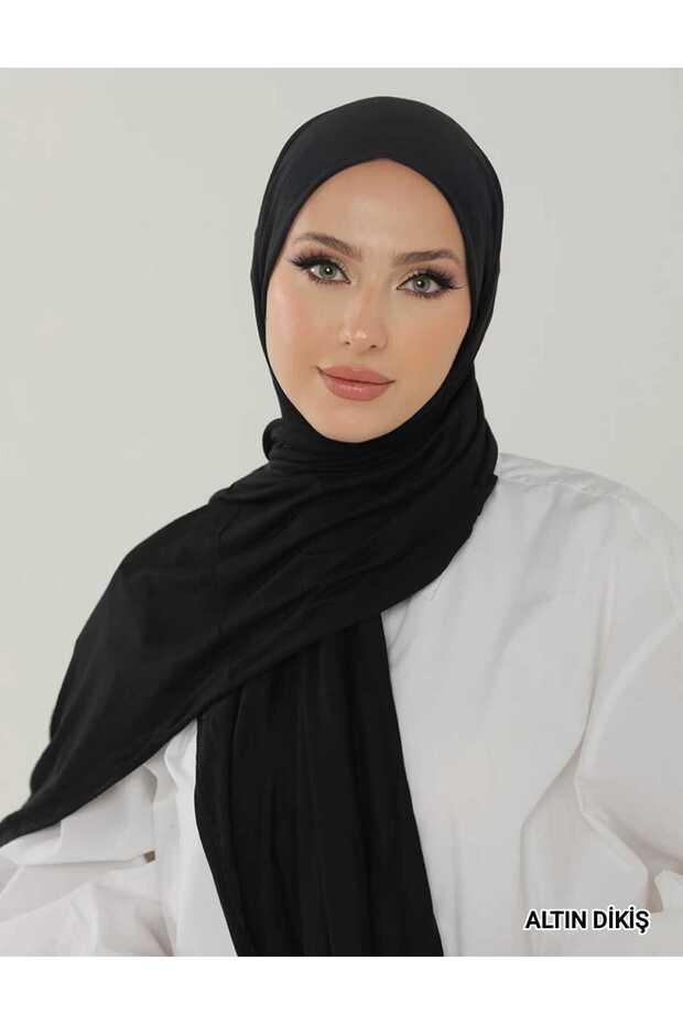 Special Gold Stitched Hijab Combed Cotton Women's Shawl