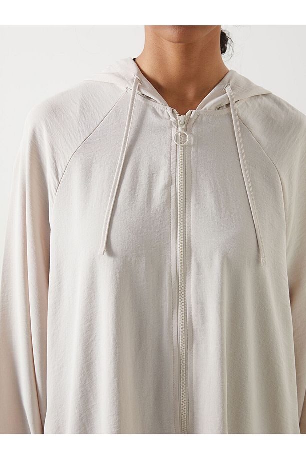 LCW Modest Kapüşonlu Oversize Kadın Tunik - 3