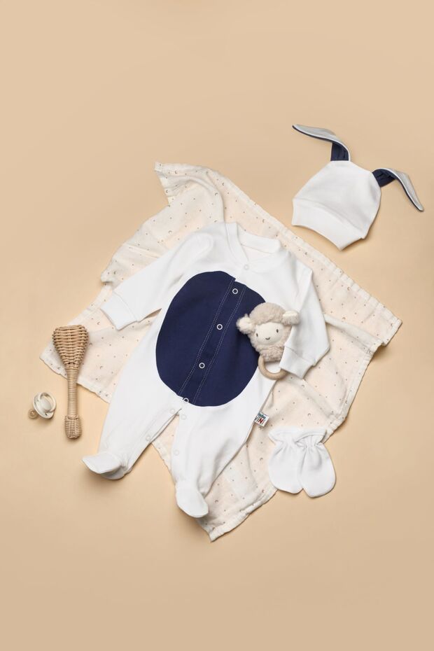 Navy Blue Rabbit Jumpsuit Set