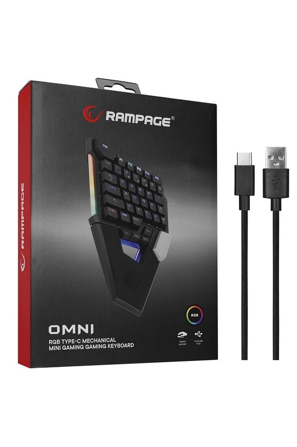Kb-277 Omnı Siyah Örgülü Type-c Rgb 6 Farklı Aydınlatma Modu Q Mini Gaming Oyuncu Klavyesi - 9