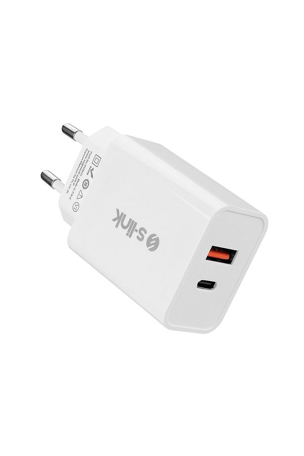SL-EC60 20W PD3.0/Quick Charge QC3.0 Type USB-C +USB A Hızlı Beyaz Ev Şarj Adaptör - 1