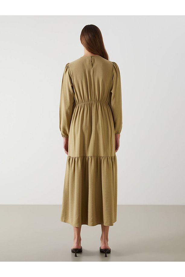 LCW Modest Bisiklet Yaka Kadın Elbise - 4