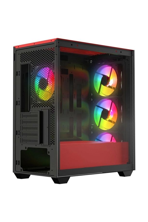 Blaze Mesh Siyah Temperli Camlı 4*12cm Argb Fan Mid-t Gaming Oyuncu Kasası - 7