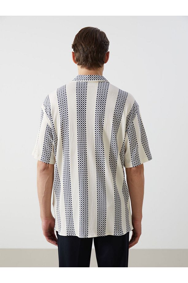LCW Vision Regular Fit Kısa Kollu Desenli Erkek Gömlek - 4