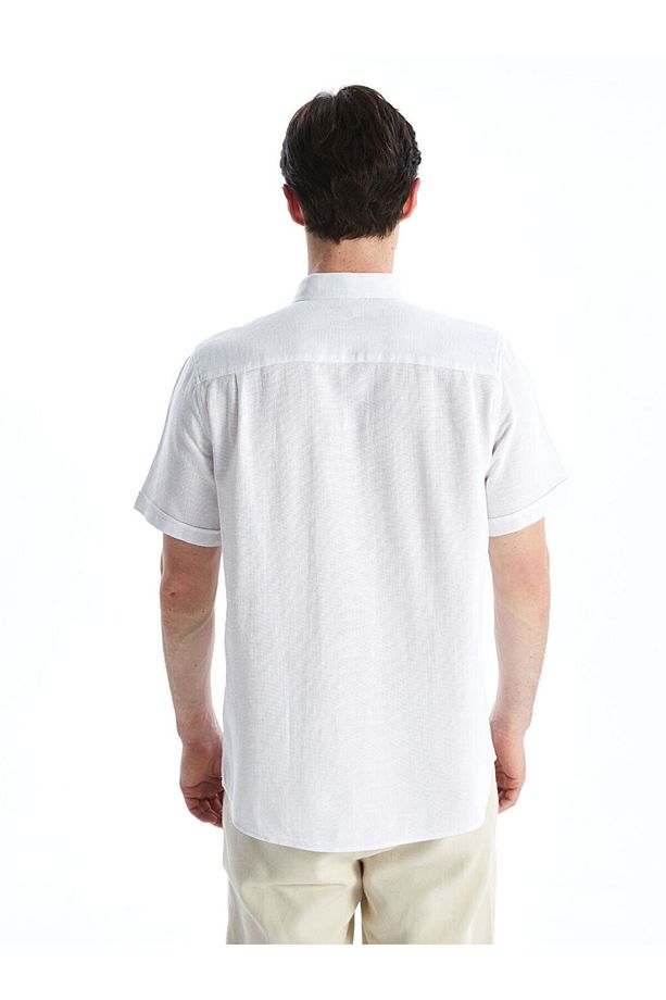 LCWAIKIKI Classic Regular Fit Kısa Kollu Poplin Erkek Gömlek - 7
