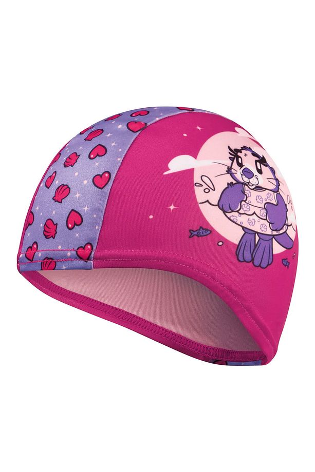 Yüzme Bone Baskılı Polyester Bebek 2-6 Yaş Pembe Bebek Kız (Tek Beden, Pembe) - 1