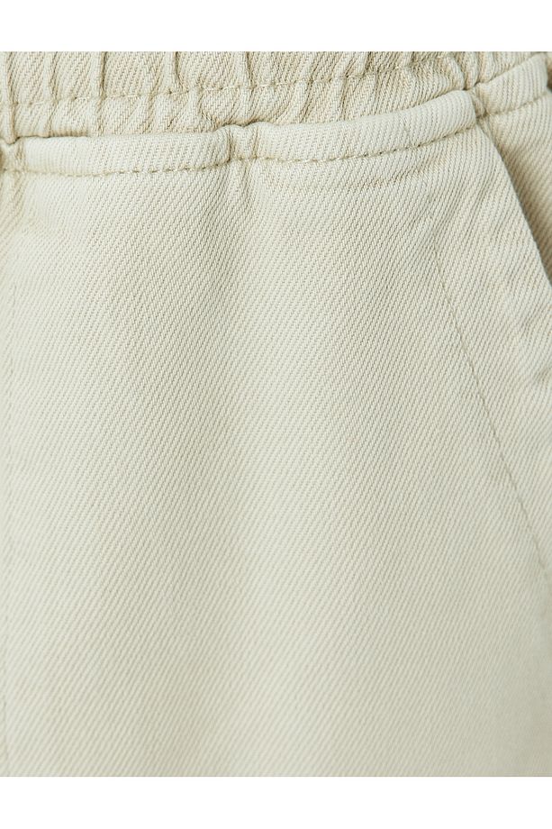 Cep Detaylı Beli Bağcıklı Düz Paça Chino Pantolon - 6