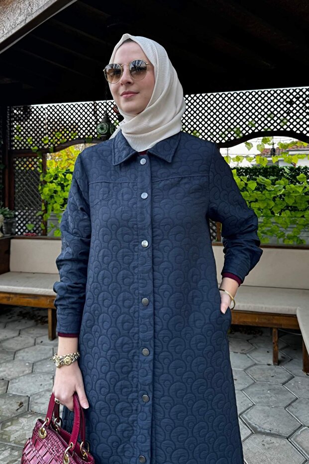 Kapitone Kap Lacivert - 5