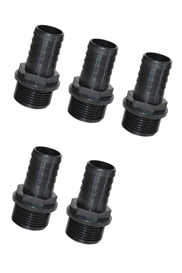 1/2" Half Finger Plastic Hose End Fitting Fitting - 5 Pcs