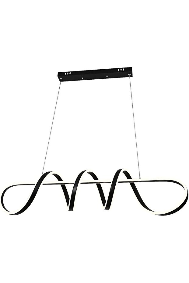 Modern Spiral Linear Pendant Light - LED Hanging Light for Dining Room
