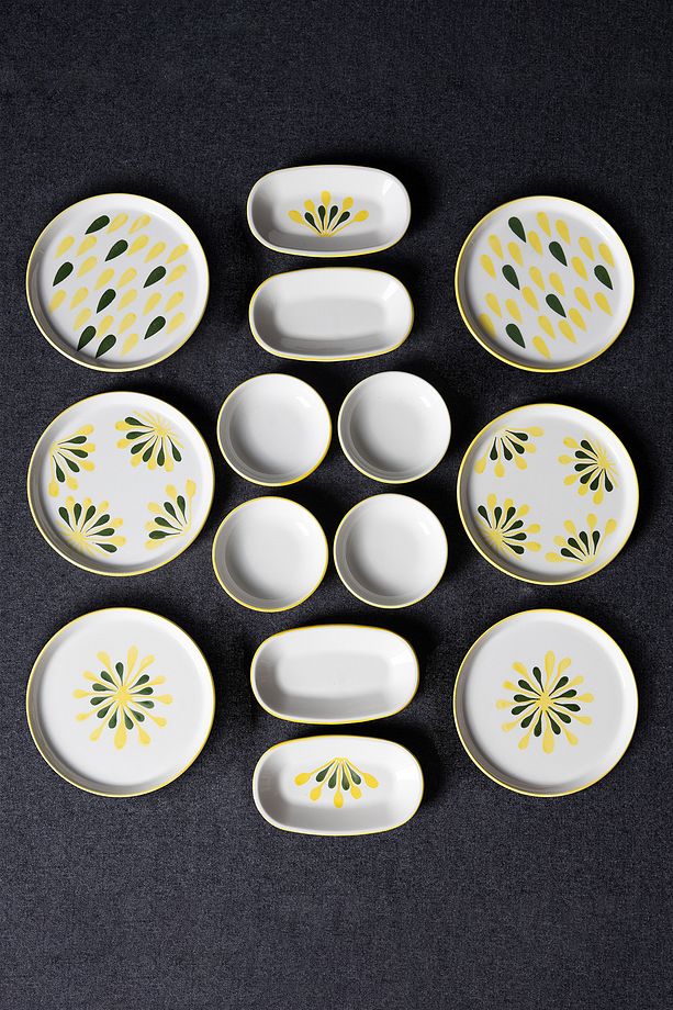 14 Parça 6 Kişilik Handmade Duru Kahvaltı Takımı - Lüx Kahvaltılık Sunum Seti - 3