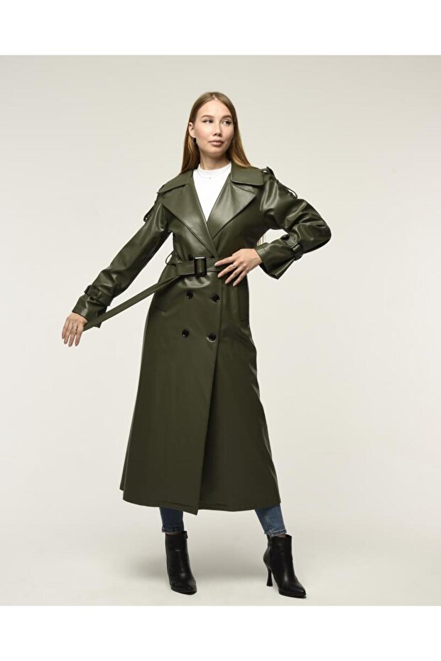 Deri Kadın Trençkot - 6