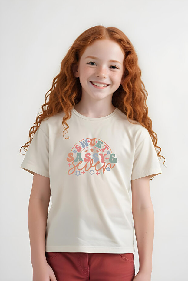 Girl's Sweat Sassy Printed Tshirt