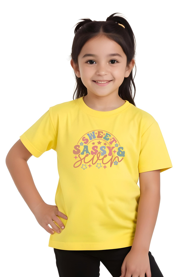 Girl's Sweat Sassy Printed Tshirt