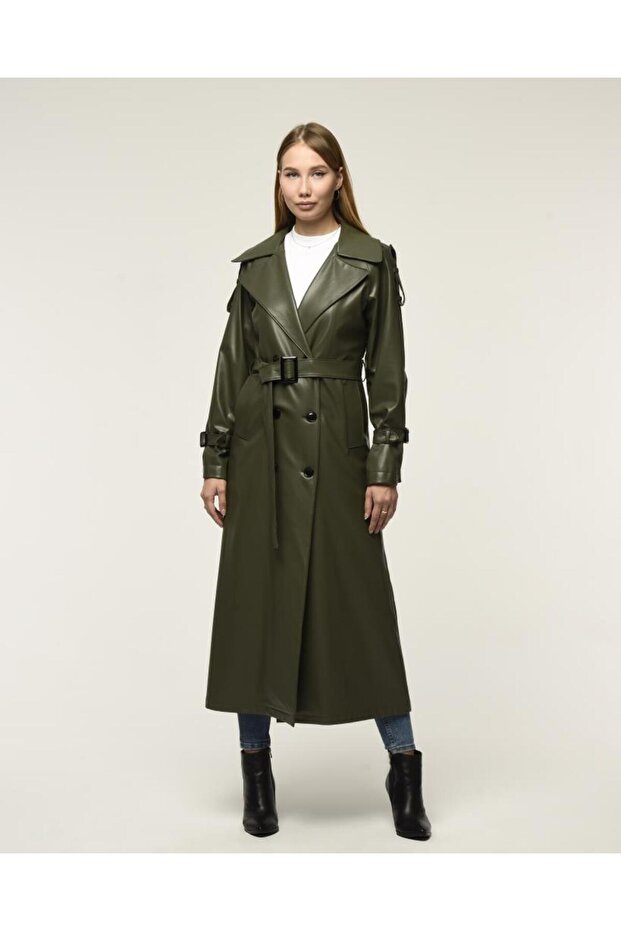 Deri Kadın Trençkot - 2