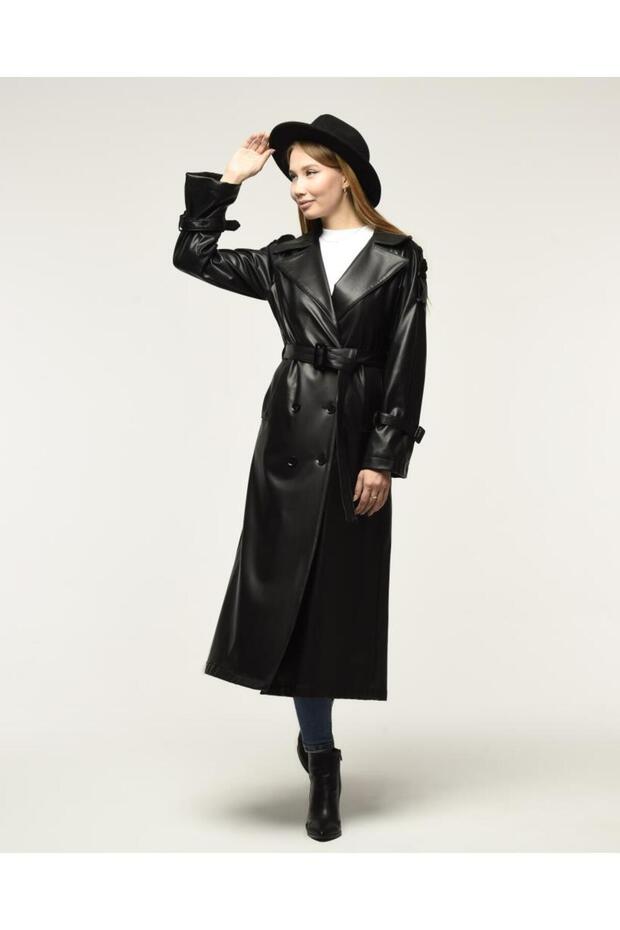 Deri Kadın Trençkot - 3