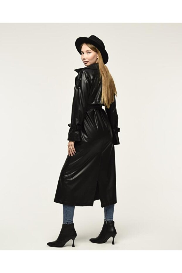 Deri Kadın Trençkot - 5