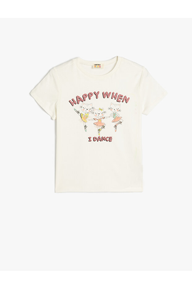Beige Printed T-Shirt