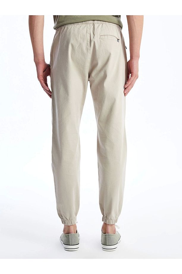 Xsıde Bej Standart Kalıp Gabardin Erkek Jogger Pantolon - 4