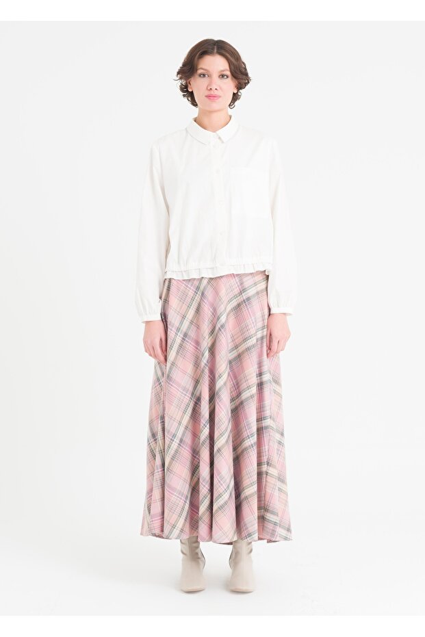 Ekoseli Kloş Etek - 2