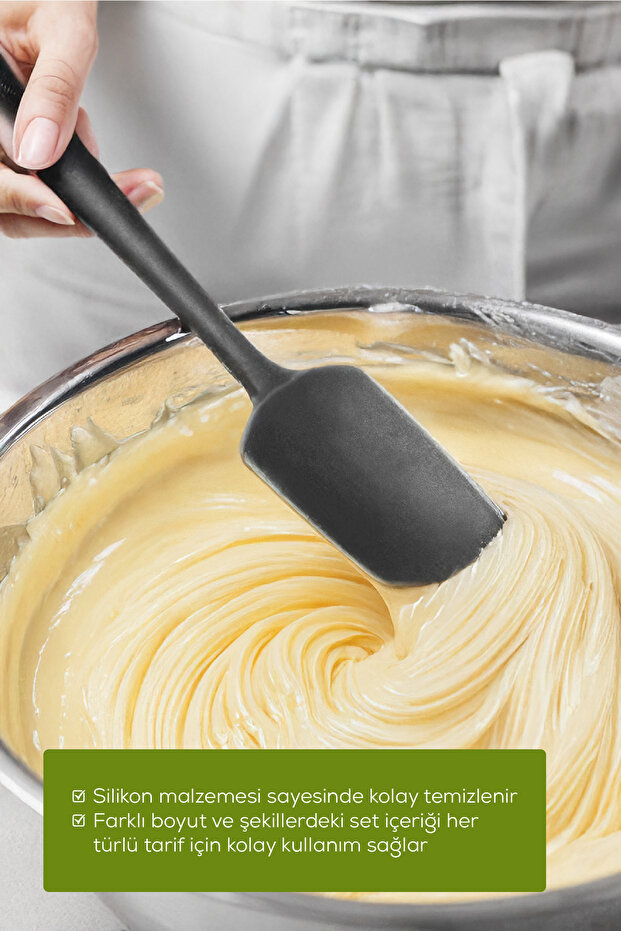 6 Parça Silikon Servis Seti Siyah - 4