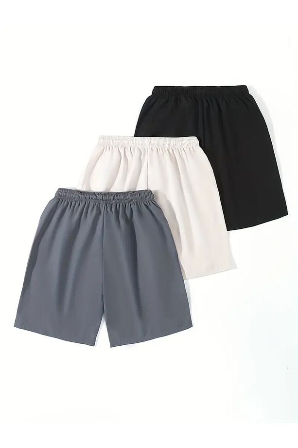 3'lü Unisex Yazlık Rahat  Basic Şort - 2
