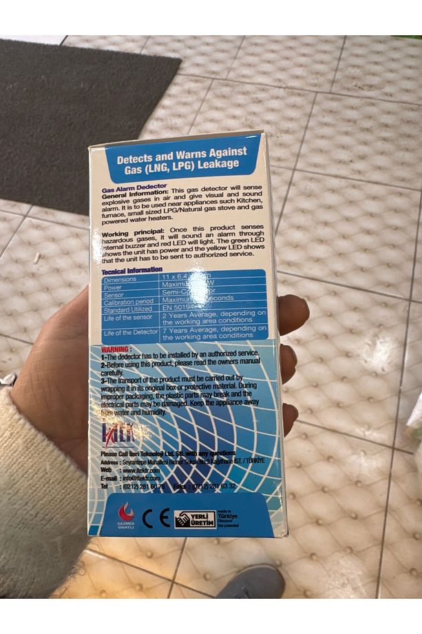 Doğalgaz Alarm Cihazı Nys-3 Model Gaz Dedektörü, Garantili Itek - 5