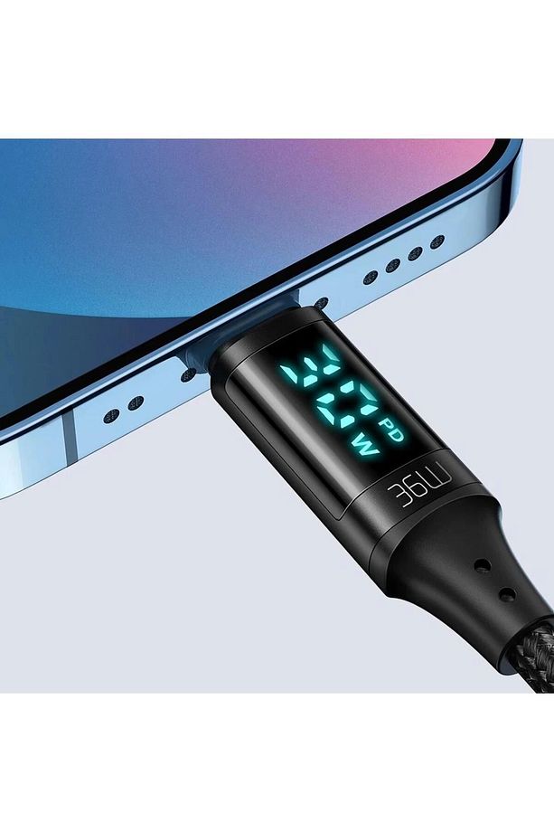 Ca-1030 36w Pd Typec Iphone Dijital Ekranlı Hızlı Data Şarj Kab - 5