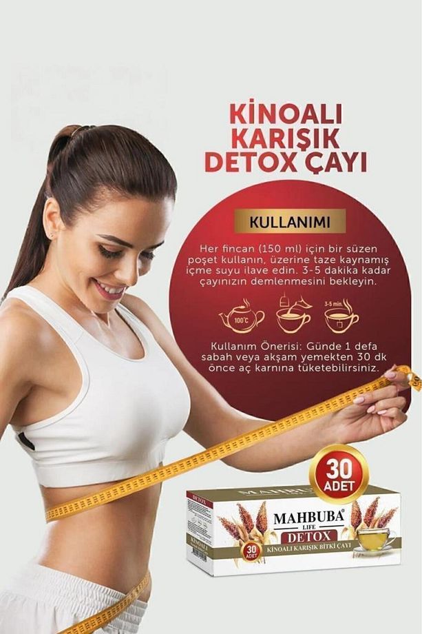 Kinoalı Karışık Detox Diyet Form Bitki Çayı 1 Aylık  ( 30 Kullanım ) Net 60gr - 5