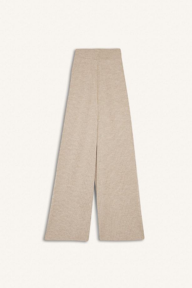 Relax Fit Triko Pantolon Geniş Bol Paça Basic Düz Esnek Belli E2940ax24wn - 7