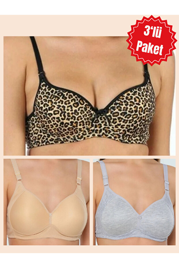 Women's Non-Padded Underwire Women's Bra 3 Pack