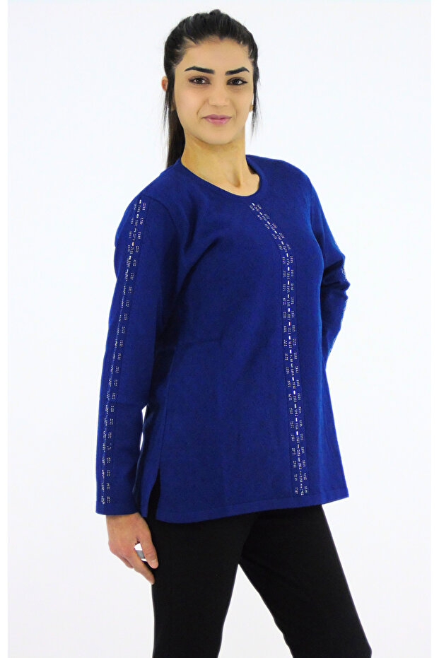 Sıfır Yaka Triko Bluz - 3