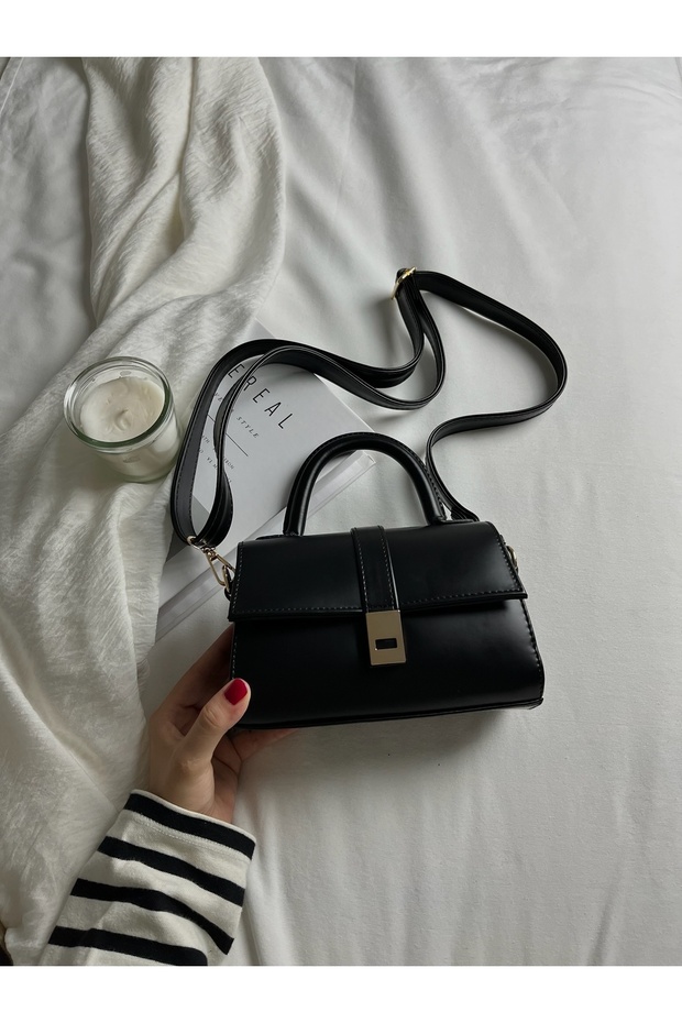 Tiny Model Black Women's Handbag and Shoulder Bag