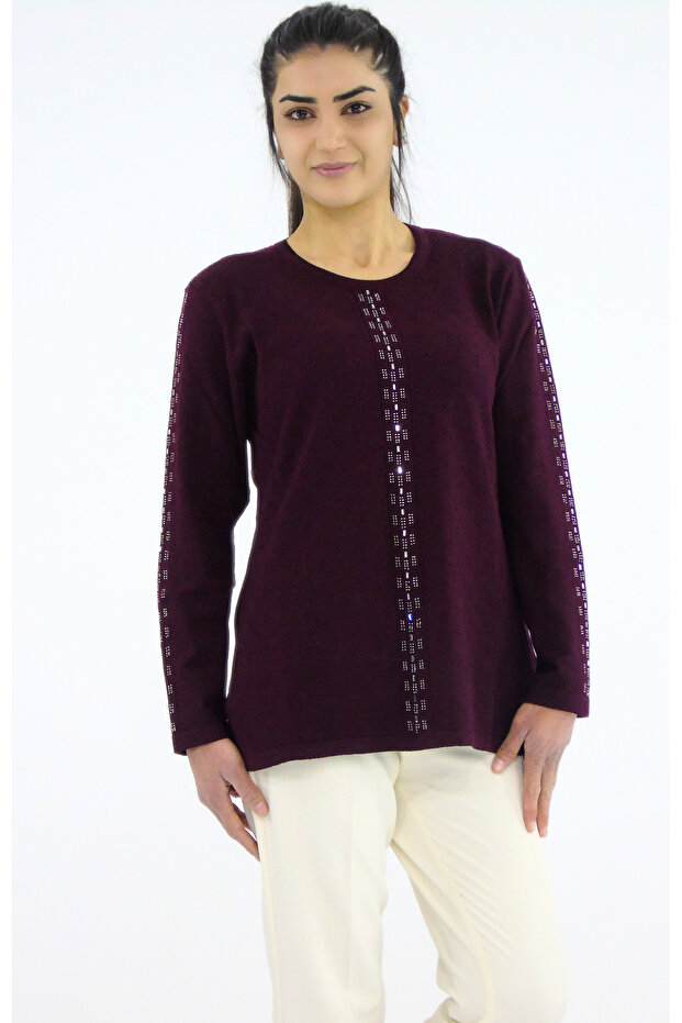 Sıfır Yaka Triko Bluz - 2