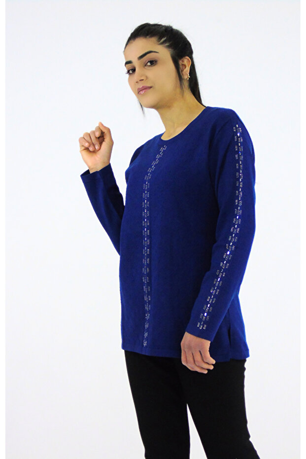 Sıfır Yaka Triko Bluz - 2