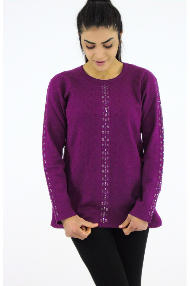 Sıfır Yaka Triko Bluz - 2