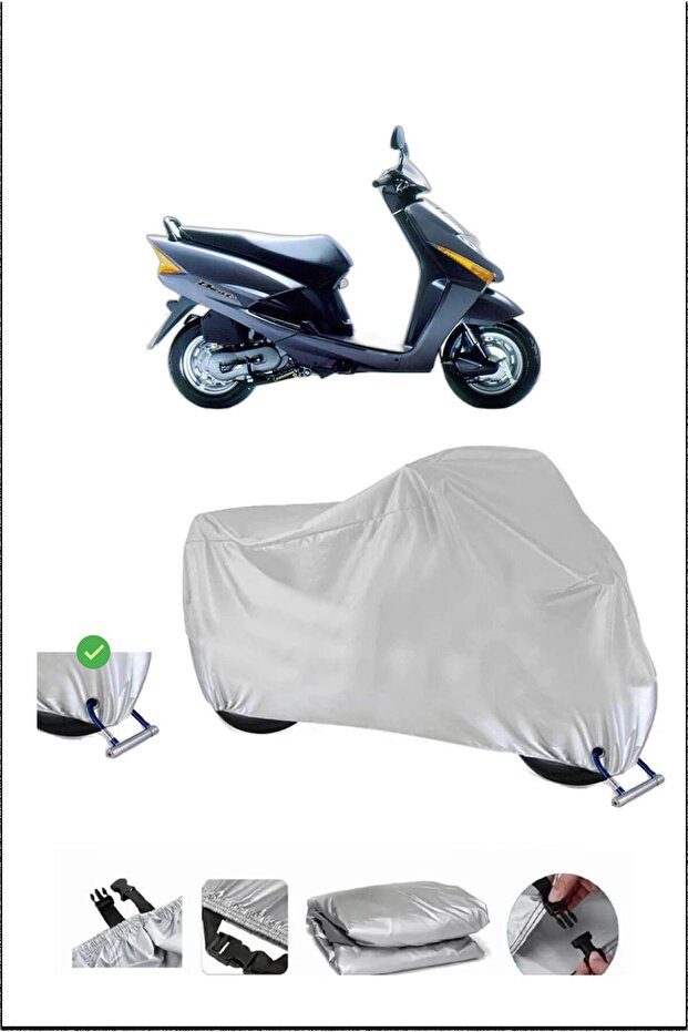 Honda Beat Lock Compatible Waterproof Durable Motorcycle Canvas-Gray