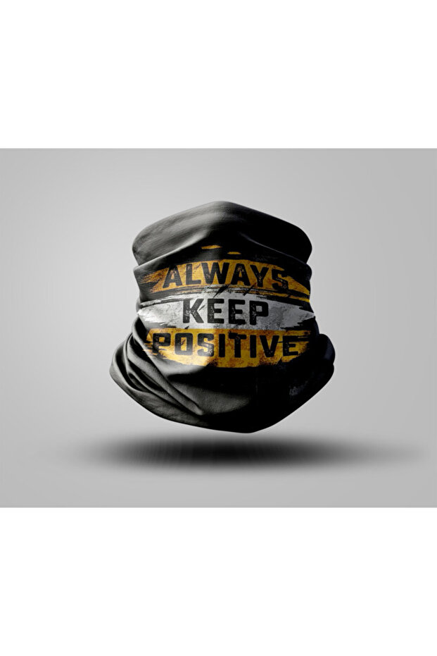 Lettering Designed Biker Buff Mask Outdoor Neck Collar Unisex Bandana