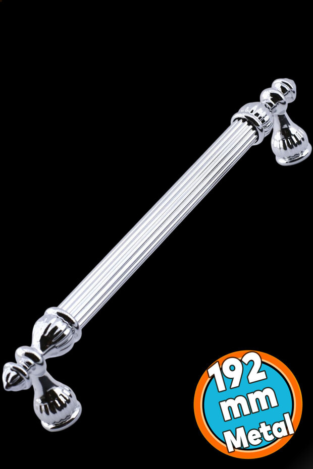 Furniture Handle Kitchen Cabinet Drawer Cabinet Handles Cover Handle Handle Chrome Color 192 mm Metal