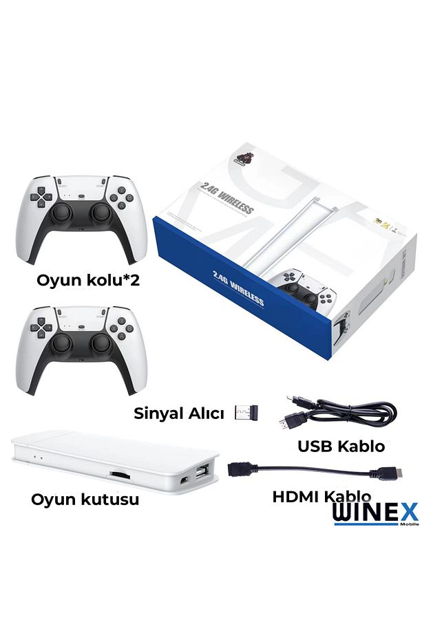 Winex Arcade 4khd Emuelec Retro Game Stick 90 Lı Yıllar Atari Makinası Oyunları 20600 Oyunlu Konsol - 5
